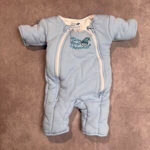 Baby Merlin's Magic Sleepsuit Small 3-6 Months Light Blue Cotton MSSC-BS